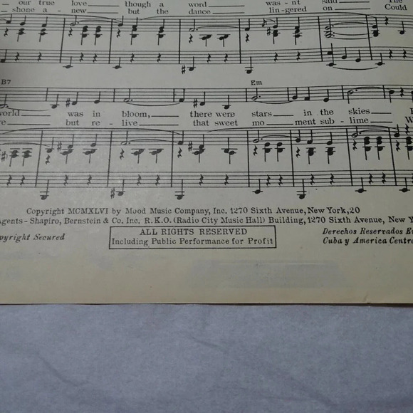 Vintage Anniversary Song from Columbia Picture The Jolson Story Sheet Music Art - Picture 5 of 5